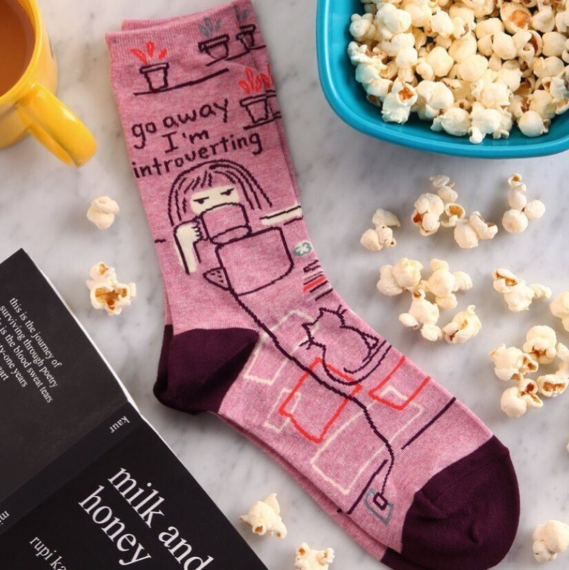 Blue Q Women's Crew Socks "Sassy Girl"