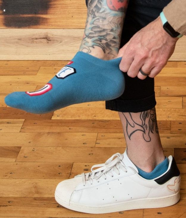 Blue Q Sneaker Socks 