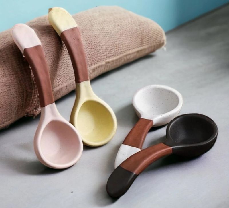 Homerely Vintage Japanese-Style Ceramic Soup Spoons
