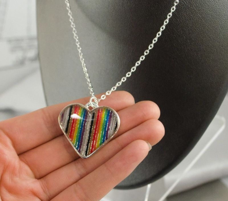 Circuit Breaker Labs Rainbow Heart Necklace