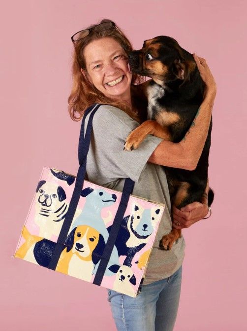 Blue Q Recycled Shoulder Tote with Zipper 