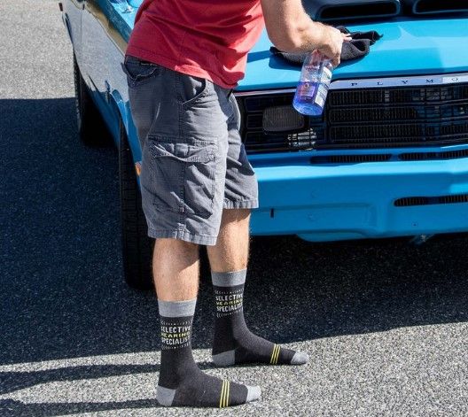 Blue Q Men's Crew Socks "Manchild"