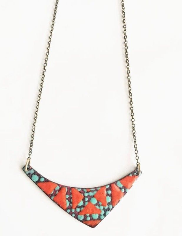 Courtney Fischer Geometric Enamel Necklace