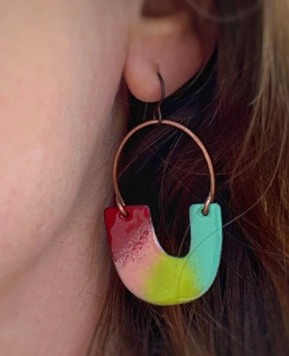 Courtney Fischer Modern Enamel Earrings