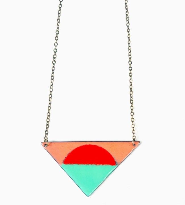 Courtney Fischer Sunset Enamel Necklace