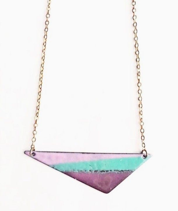 Courtney Fischer Triangle Enamel Necklace
