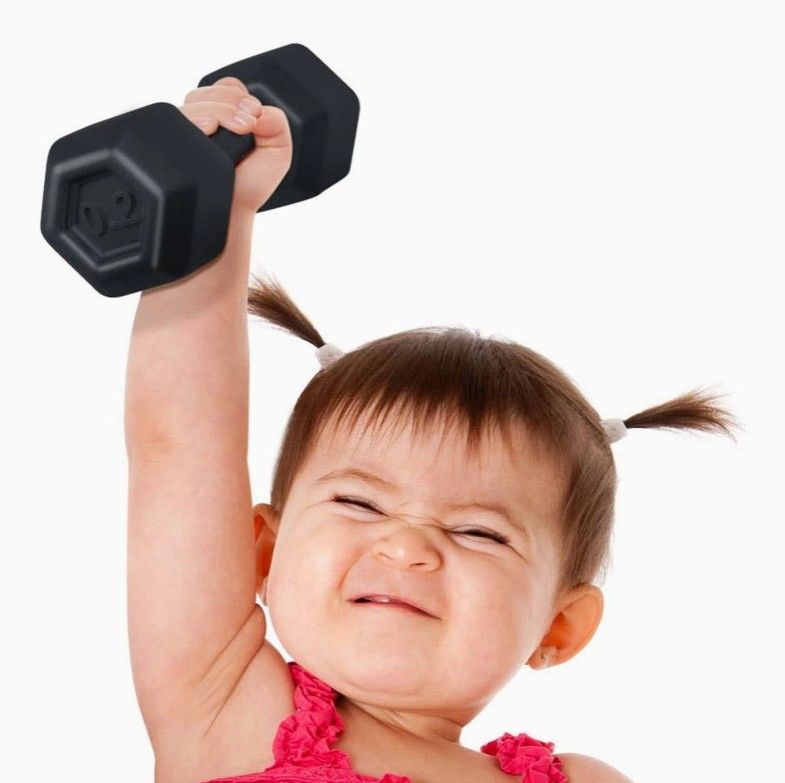 Fred & Friends Buff Baby - Dumbbell Rattle