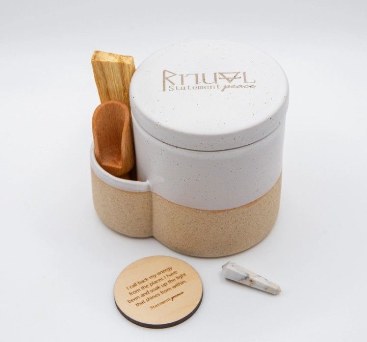 Statement Peace Organic Herb Bath Ritual Pottery Kit