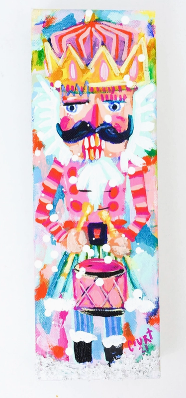 Court&Co. Pink Soldier Nutcracker Painting
