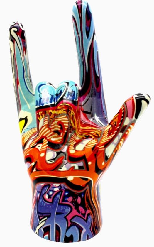 Interior Illusions Plus Street Art I Love You Hand Tabletop - 9'' Tall
