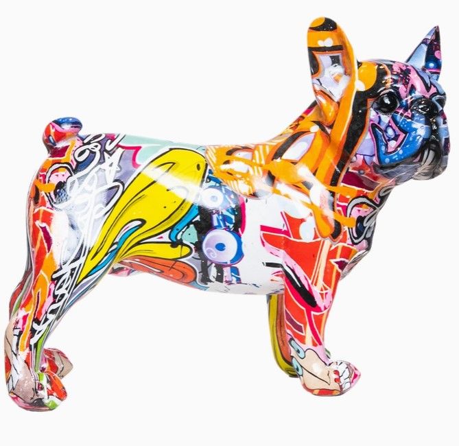 Interior Illusions Plus Painted Street Art Bulldog - 9" Long