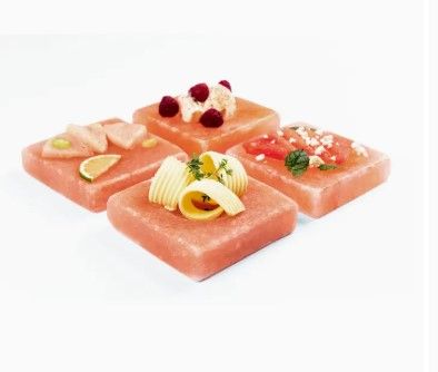 RIVSALT Freeze & Serve Himalayan Salt Plates Set of 4