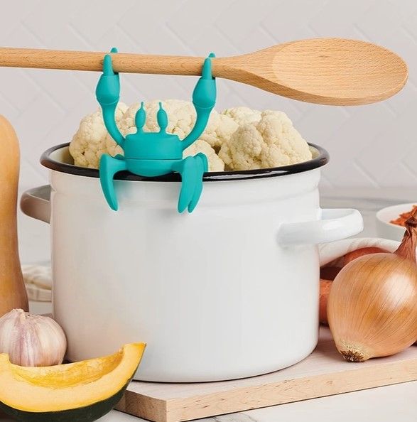 Ototo Crab Utensil Holder and Steam Releaser Aqua