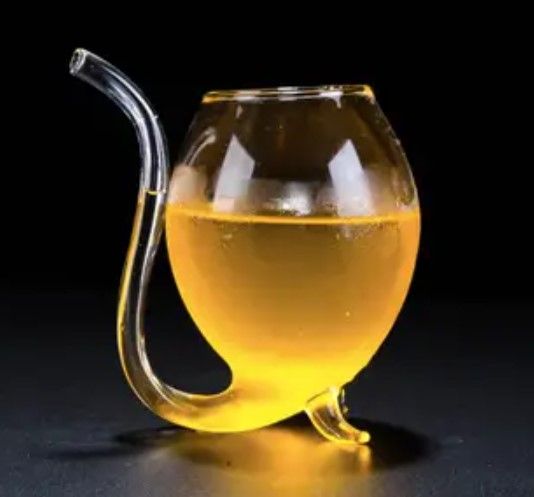 Homerely Glass Juice Cup with Straw