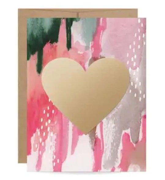 Inklings Paperie Watercolor Heart Scratch-off Card