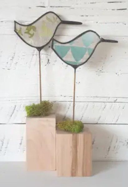 Bibelot Design Sandpiper Handmade Glass & Wood Sculpture