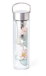 D&B Flowtea Glass Tea Diffuser Bottle with Sleeve