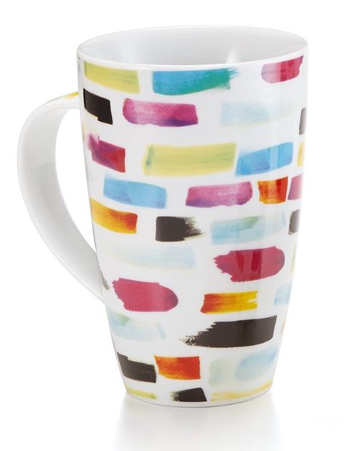 D&B Jumbo Philomena Multicolored Brushstroke Mug 13.5 oz