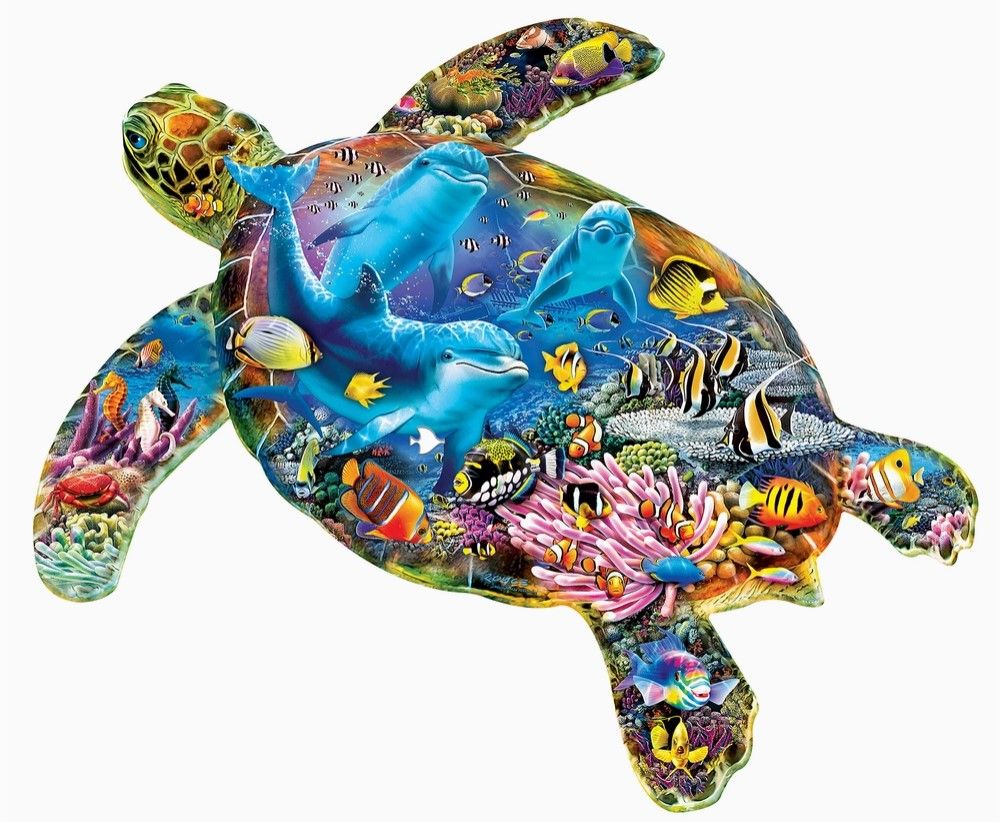 Masterpieces Puzzles Turtle Sailing - 1000 Piece Shaped Puzzle