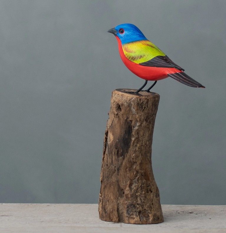 Aviologie Bunting 6.5"H - Wooden Ornament
