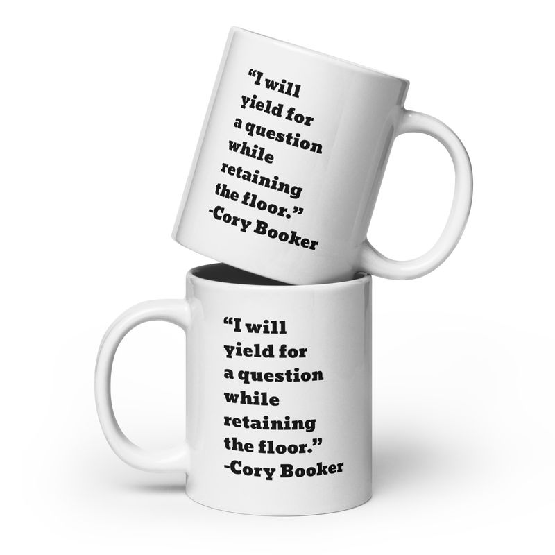 &quot;Retaining the Floor&quot; Cory Booker mug