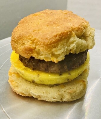 Keto Sausage, Egg & Cheese Biscuits (Batch of 4)