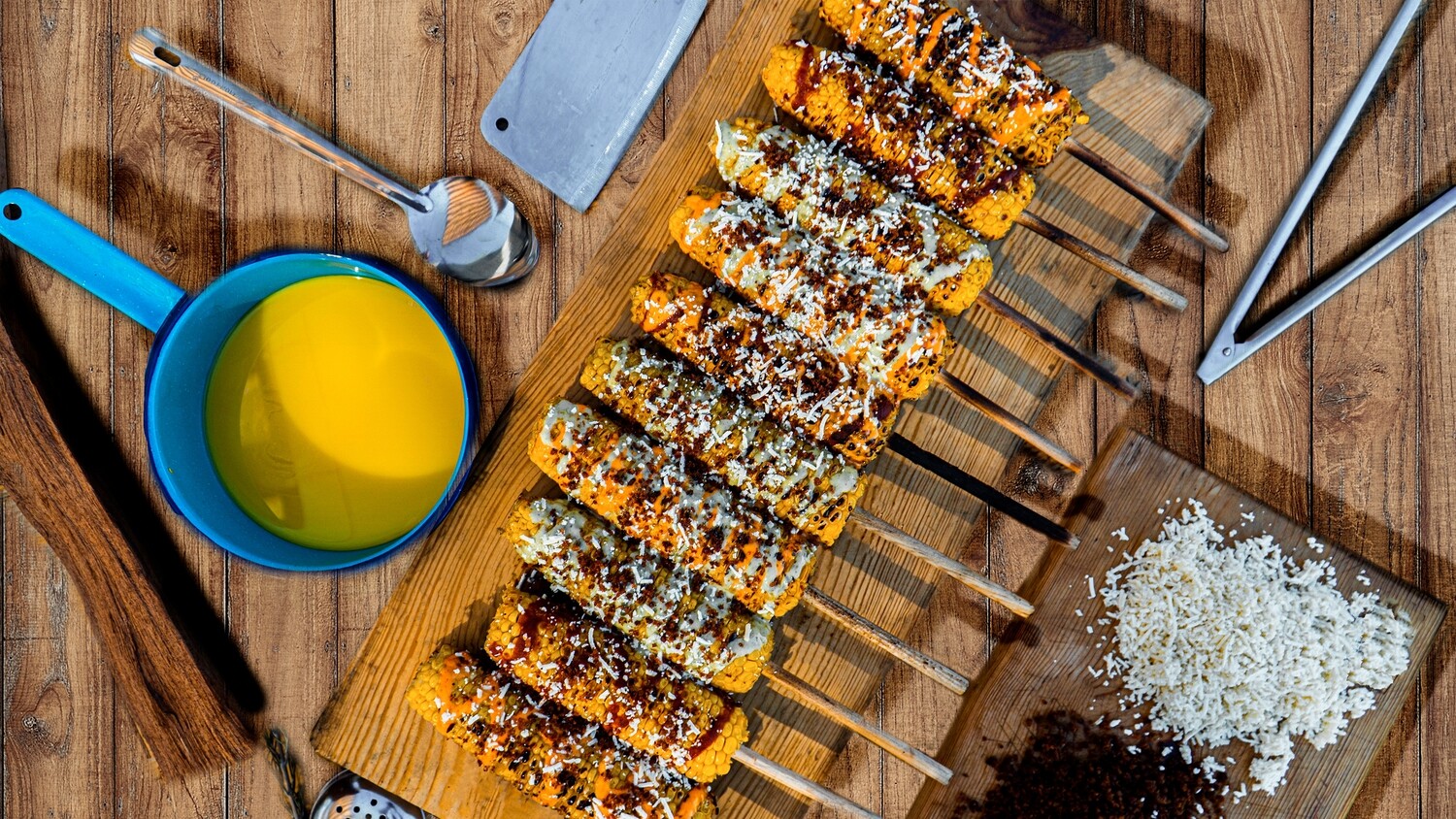 Charola 10 Elotes Tatemados