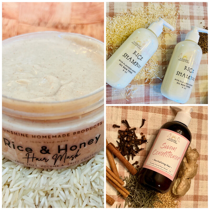 Rice Bundle for Normal to dry hair (Spa at home ) 