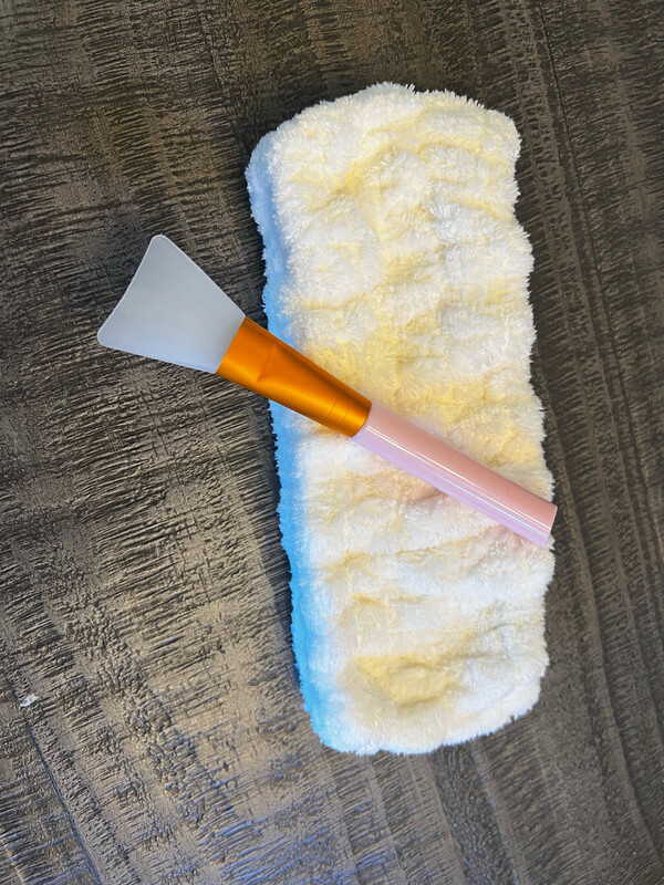 Head Band and Silicone Brush for Face Mask