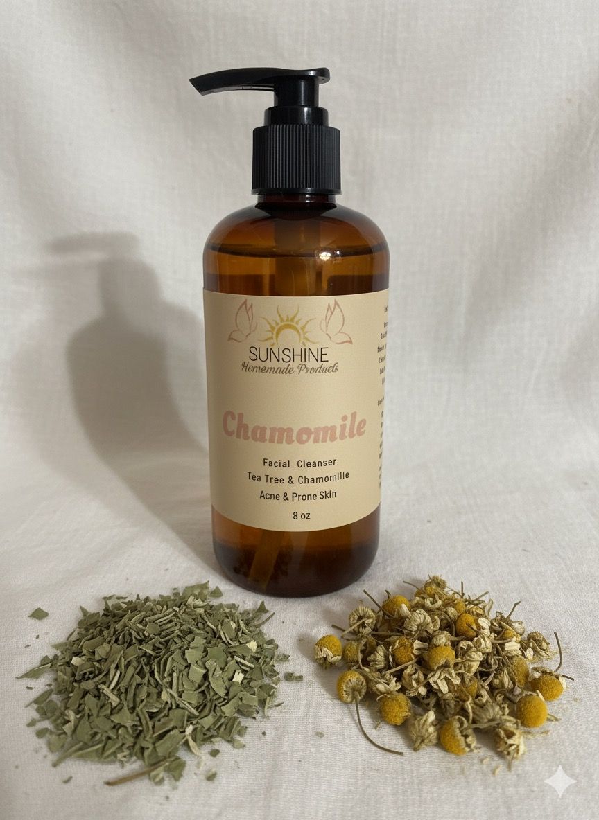 Chamomile and Tea tree Cleanser for Acne and Oily Skin 8 oz
