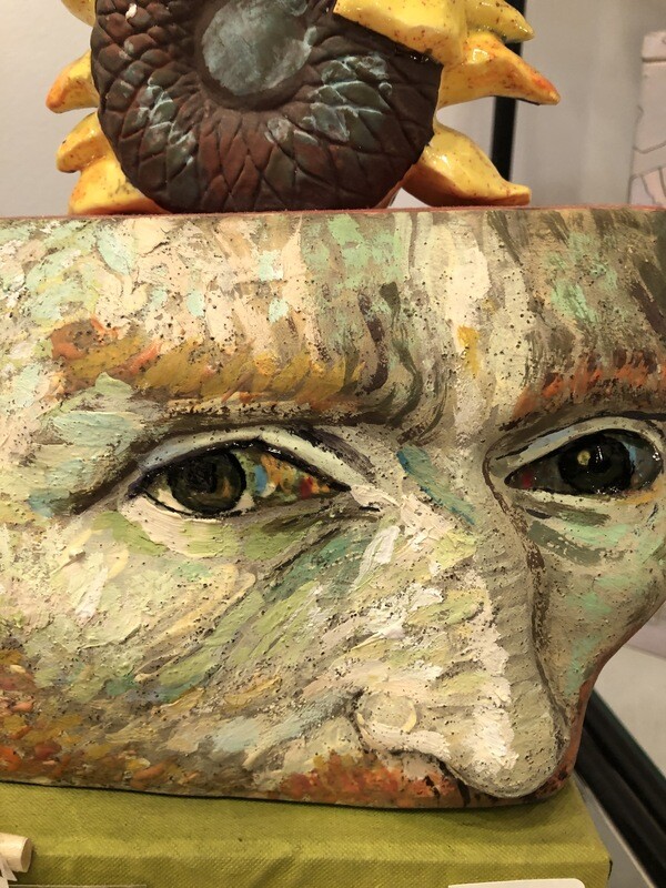 SOLD!!! Van Gogh Tea Pot Portrait in Clay by Noi Volkov SOLD!!! Van Gogh Tea Pot Portrait in Clay by Noi Volkov