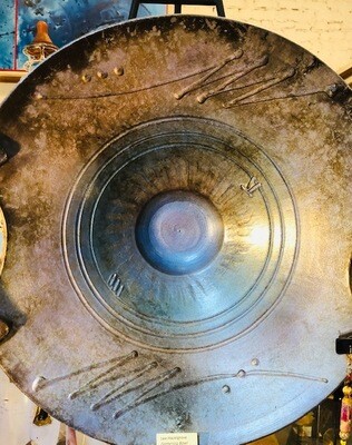 Universe Orb Raku Platter by Lee Hazelgrove