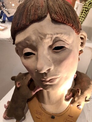 Melania Without her Make-up! Political sculpture by Leslie Hildreth