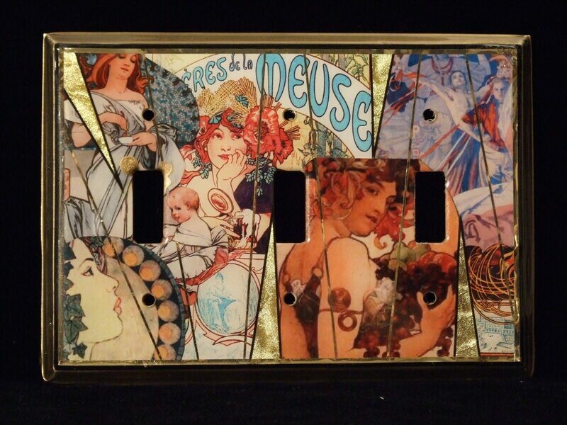 Art Nouveau Mucha switchplate