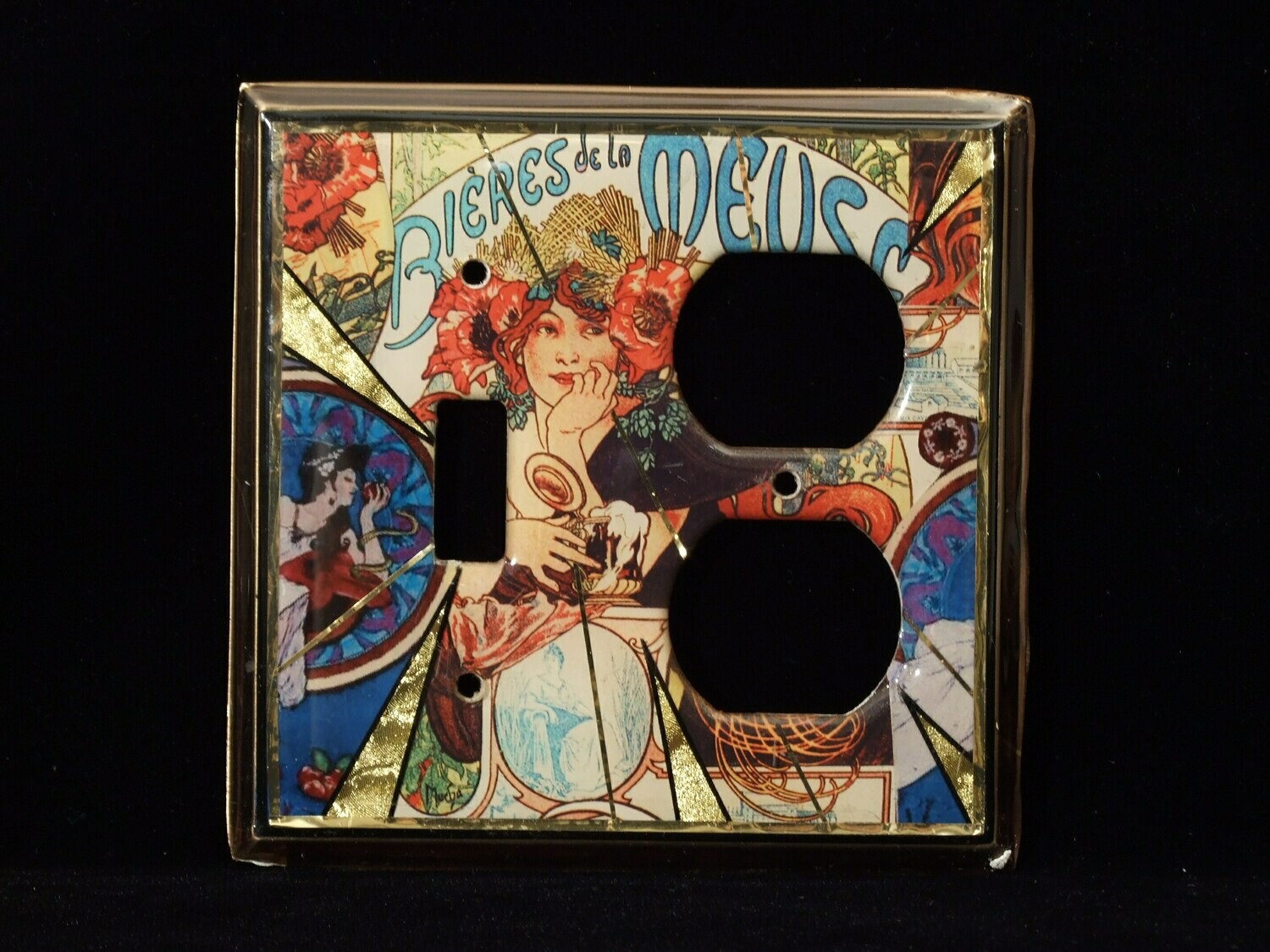 Art Nouveau Mucha switchplate