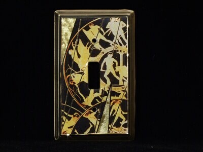 Antique Greek Switchplate in Gold