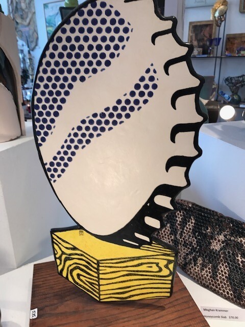 Pop Art Lichtenstein themed Sculpture of Bottle Cap- Genna Gurvich Pop Art Lichtenstein themed Sculpture of Bottle Cap- Genna Gurvich