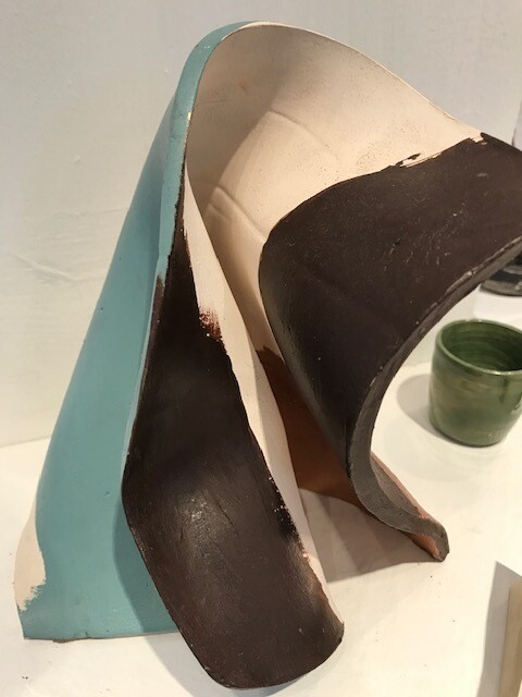 Abstract Slab Form painted free form sculpture by Shonni Labovitz Abstract Slab Form painted free form sculpture by Shonni Labovitz