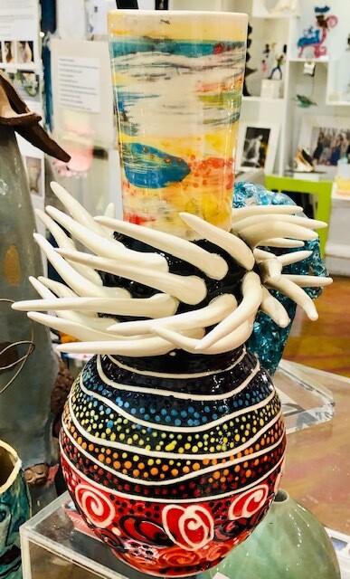 Spiraling Projectile Column Ceramic Wonder by Steven Summervile Spiraling Projectile Column Ceramic Wonder by Steven Summervile