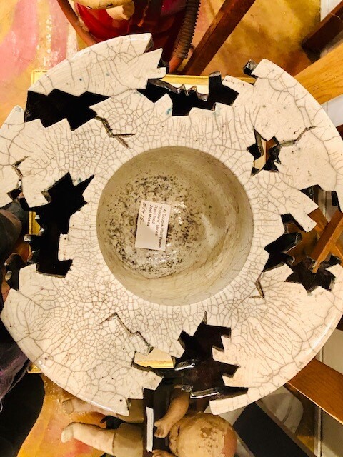 Urban Satellite Spaceship Ceramic Orb- By Joel Moses
