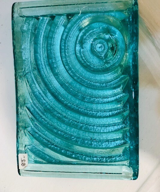 Blue Cast Glass from Hudson Valley Glass by John Gilvey