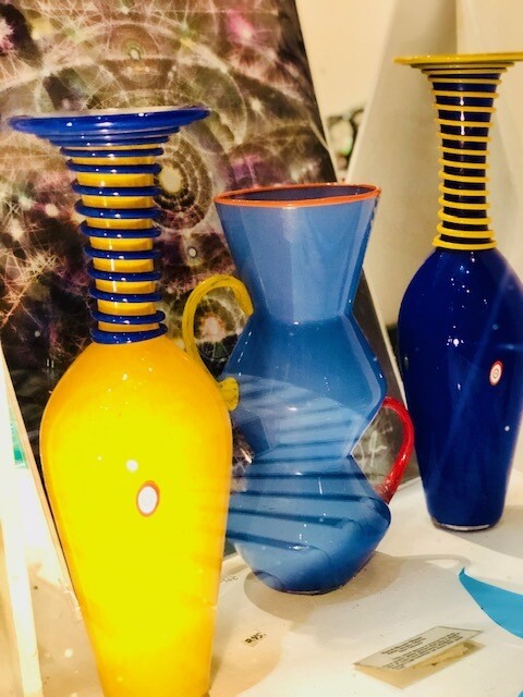 Studio Inferno Blown Glass Vases/ Elegant sculptures