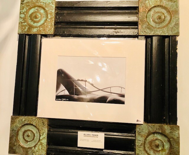 Recycled Wood Doors Frame & Mirror with Copper Tips by Grant Kistler Recycled Wood Doors Frame & Mirror with Copper Tips by Grant Kistler