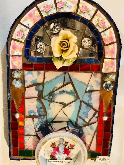Frida Kahlo Mosaics Window by Tunde Hidvegi Frida Kahlo Mosaics Window by Tunde Hidvegi