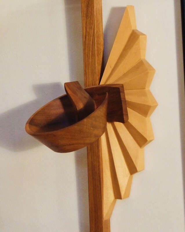 Fan-Shaped Wall Sculpture by Debbie Fanelli Fan-Shaped Wall Sculpture by Debbie Fanelli