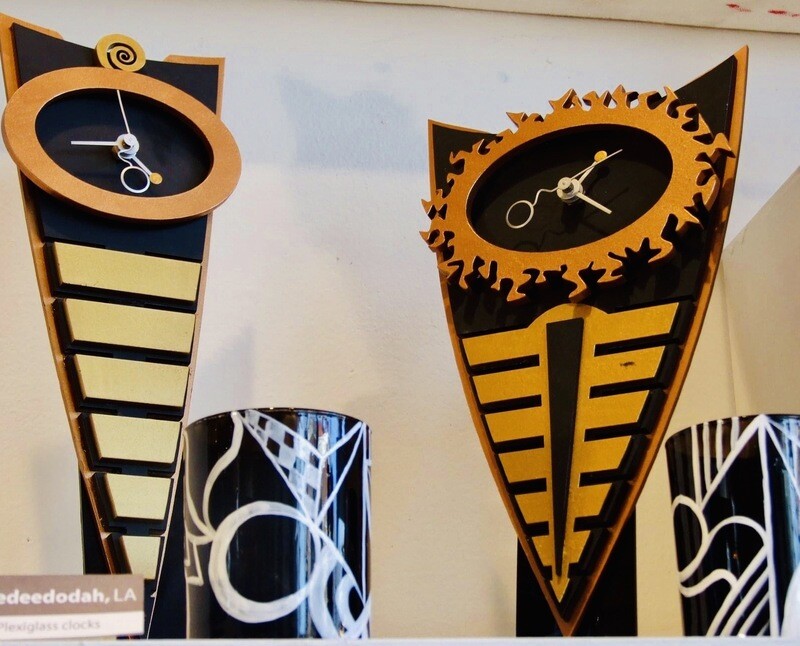 Wood & Plexiglass Modern Clocks by Brian Pathrow La Wood & Plexiglass Modern Clocks by Brian Pathrow La