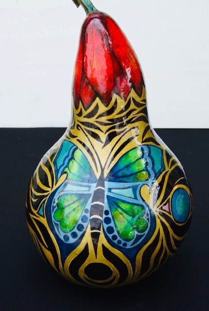 Organic Hand Painted Vegetable Gourds by Sharron Leigh