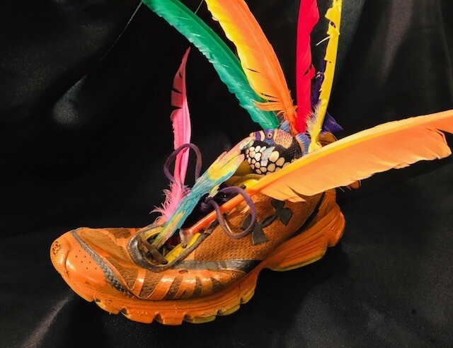"Light as a Feather" Running shoes Art By John Crutchfield