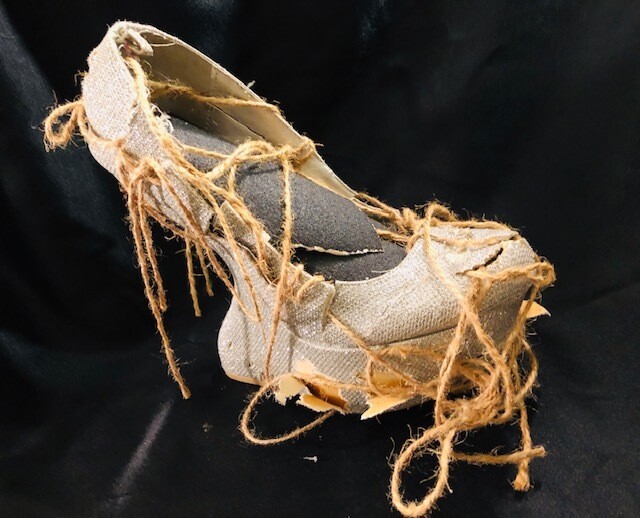 "Rope a Dope High Heel Shoe Art" by Ellie Ellis