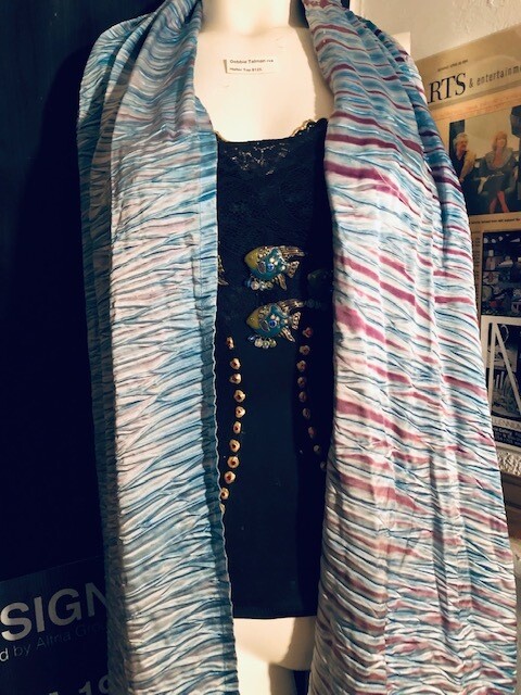 Shibori Blue-White Silk Extra Long Scarves by Britt Rynear of Seattle, WA. Shibori Blue-White Silk Extra Long Scarves by Britt Rynear of Seattle, WA.